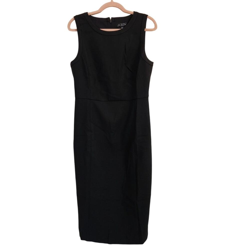 NWT J. Crew Sheath Dress In Four-Season Stretch Office Corporate Black 8 - Picture 5 of 11